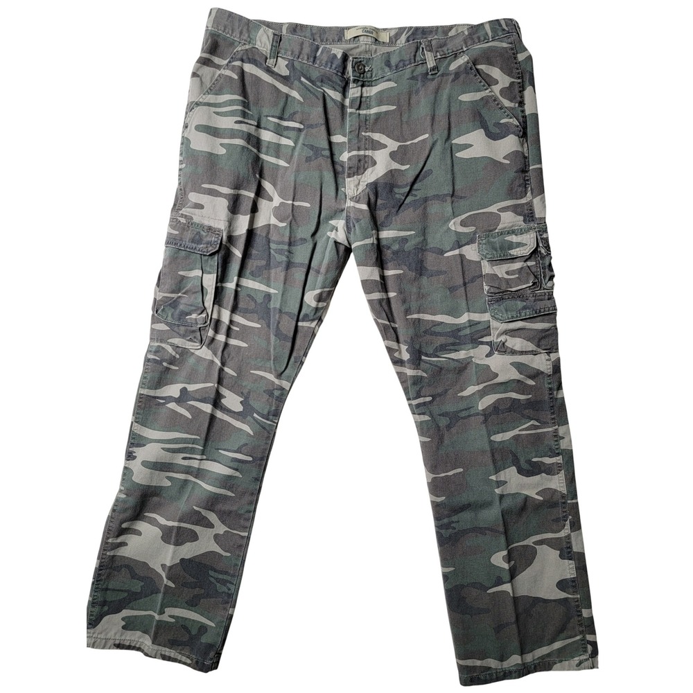 Wrangler Cargo Pants Mens 42 X 30 Cotton Camouflage Side Pocket Green Hunting